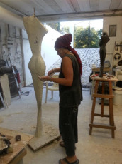 Femme à l'enfant XL plâtre original (110)